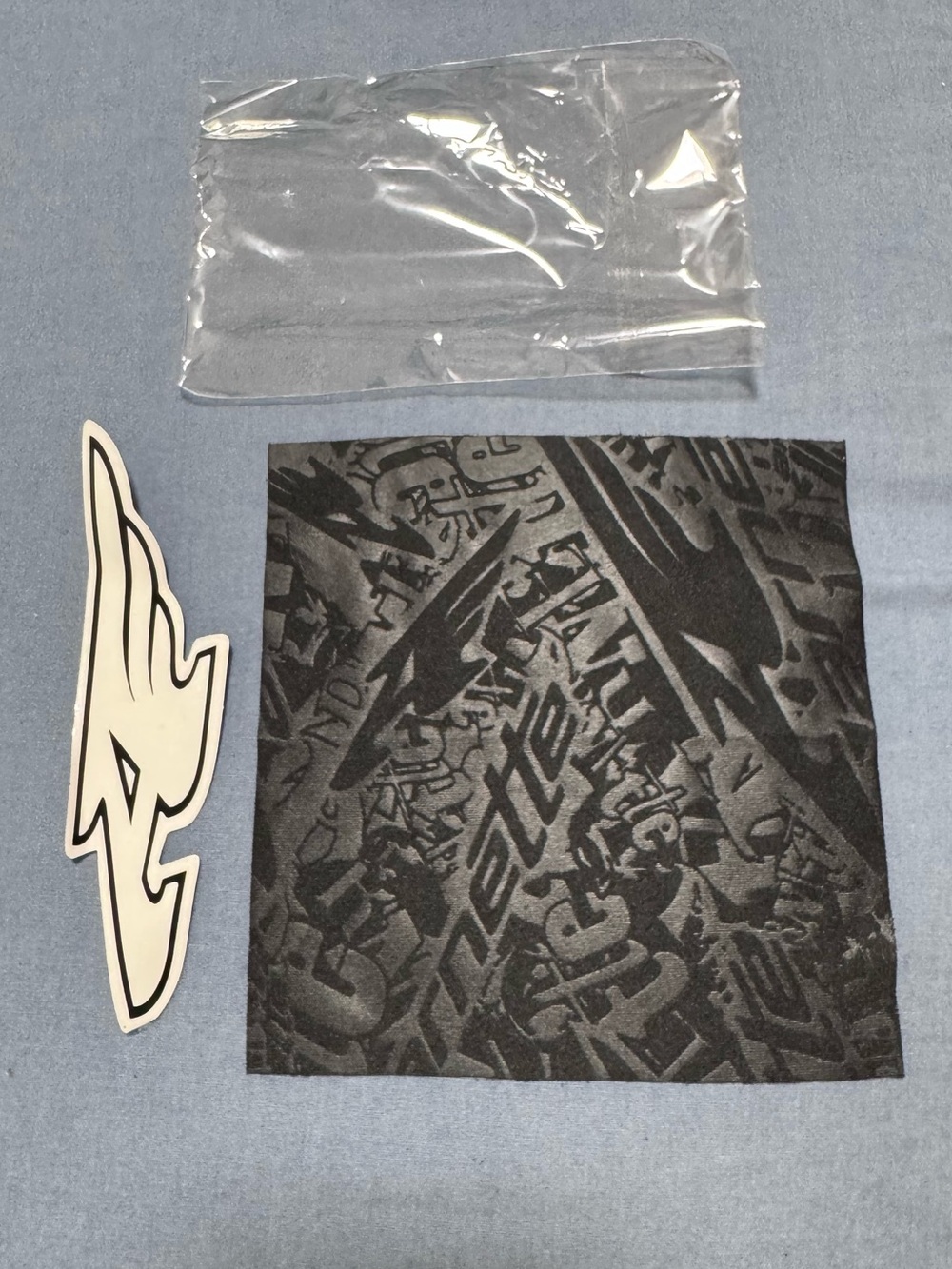 VTG Arnette Sunglasses A-Wing Logo Die-Cut Decal Sticker & Microfiber Cloth Set